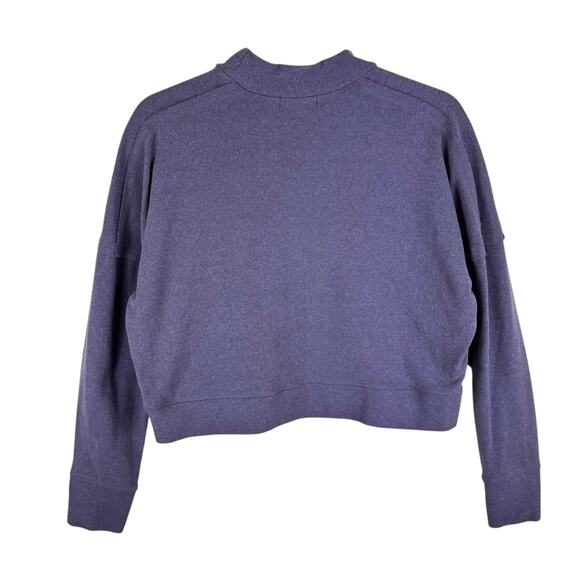 Zobha Purple Long Sleeve Mock Neck Cropped Athleisure Pullover Women's Size M - Picture 2 of 5